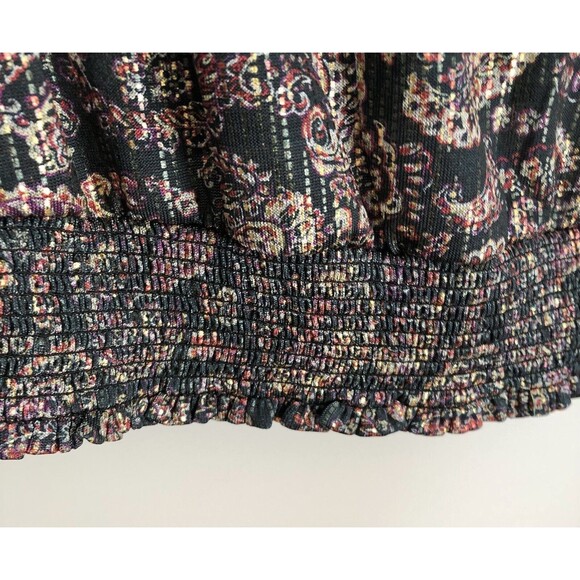 DEMOCRACY WOMEN'S TOPS PLUS SIZE 1X PULLOVER PAISLEY LONG FLOUNCE SLEEVE - Picture 8 of 10